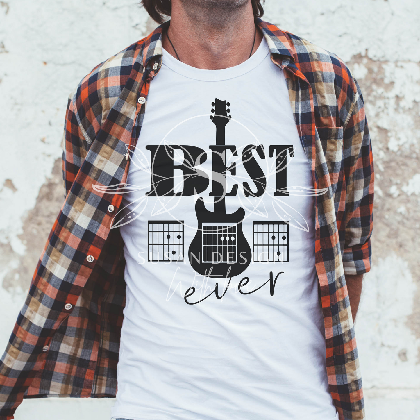 Best Dad Ever SVG, Guitar Cord, Fathers day SVG