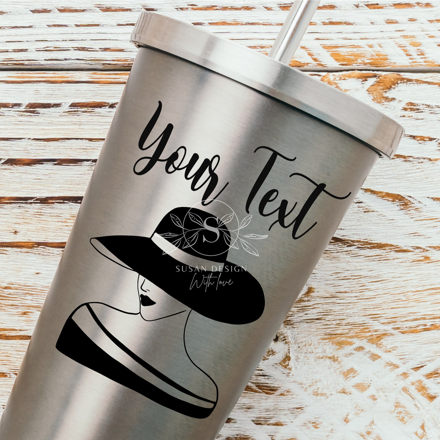 Fashioned Black Woman Church Classy Big Hat SVG