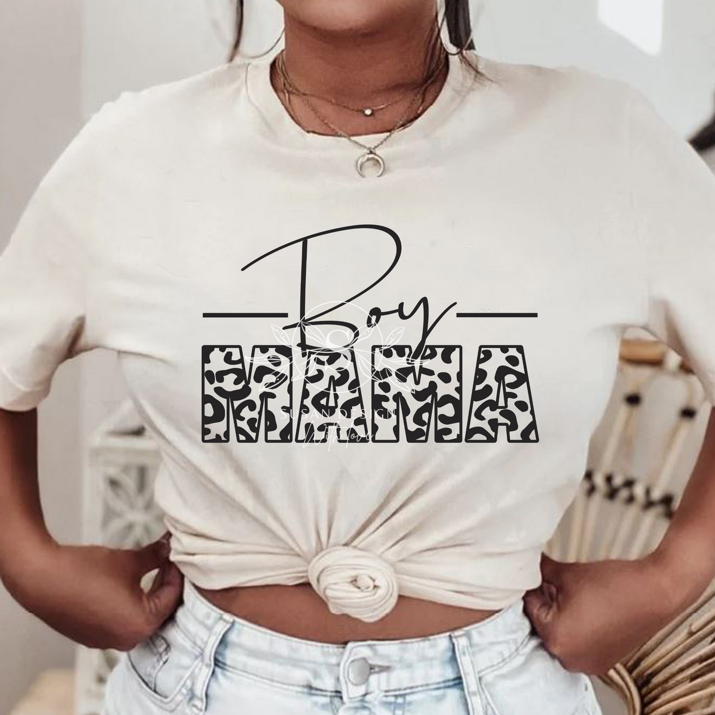 Boy Mama leopard SVG