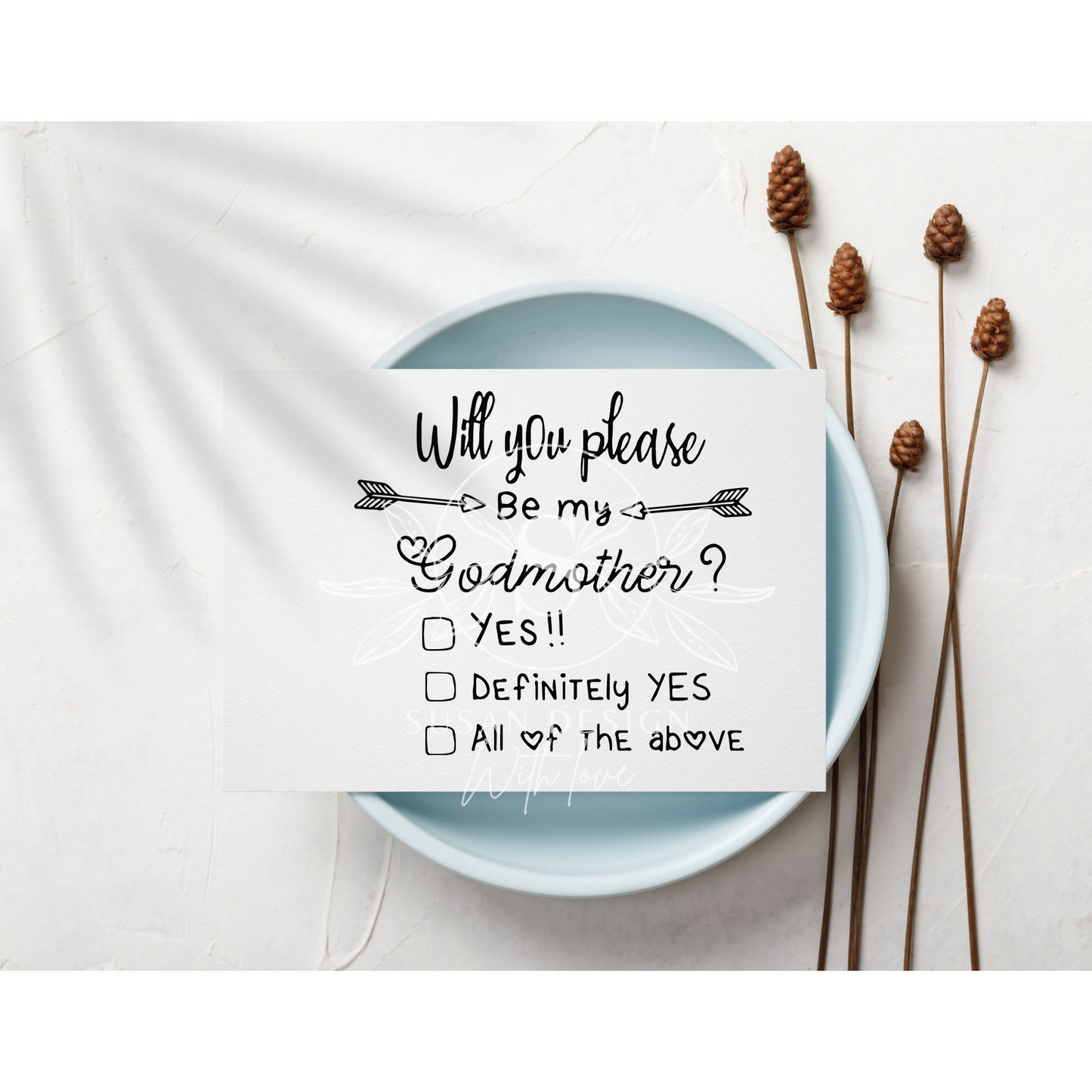 Godmother Proposal Christening SVG