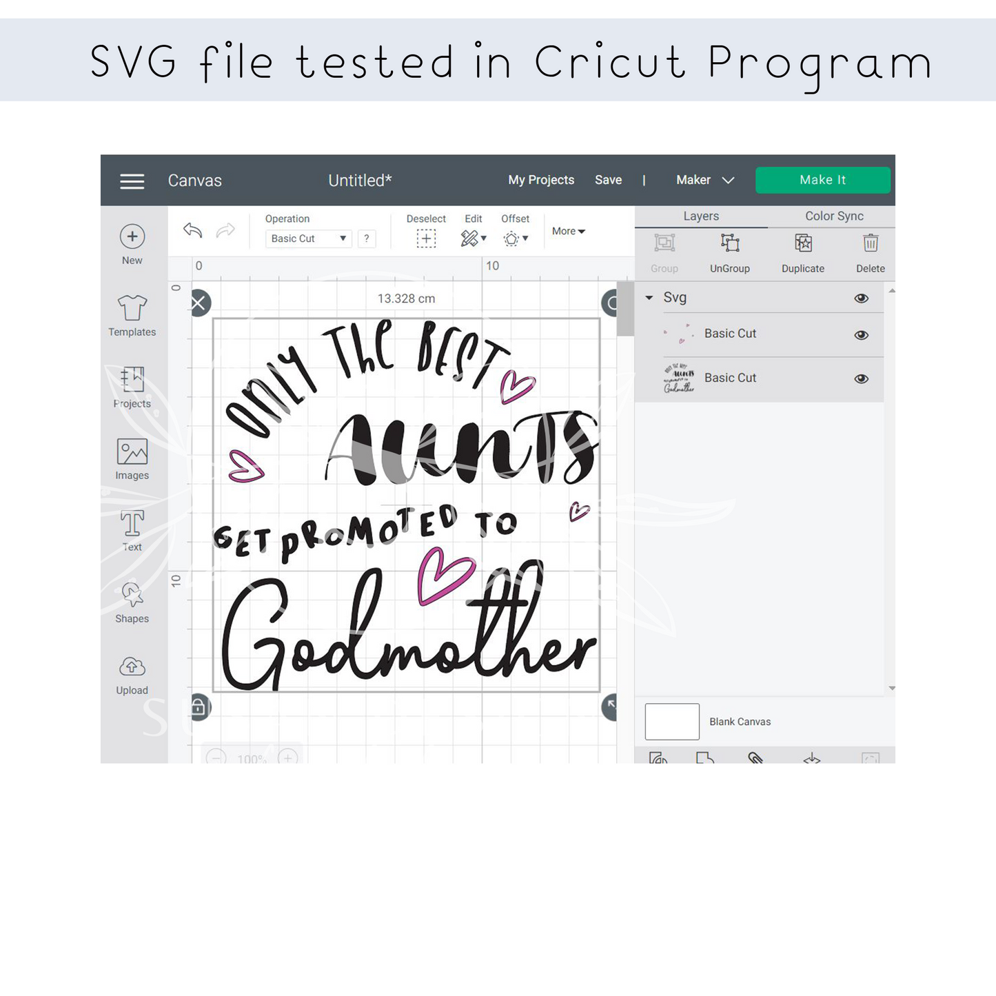 Best aunt Get Promoted to Godmother SVG, Christening SVG