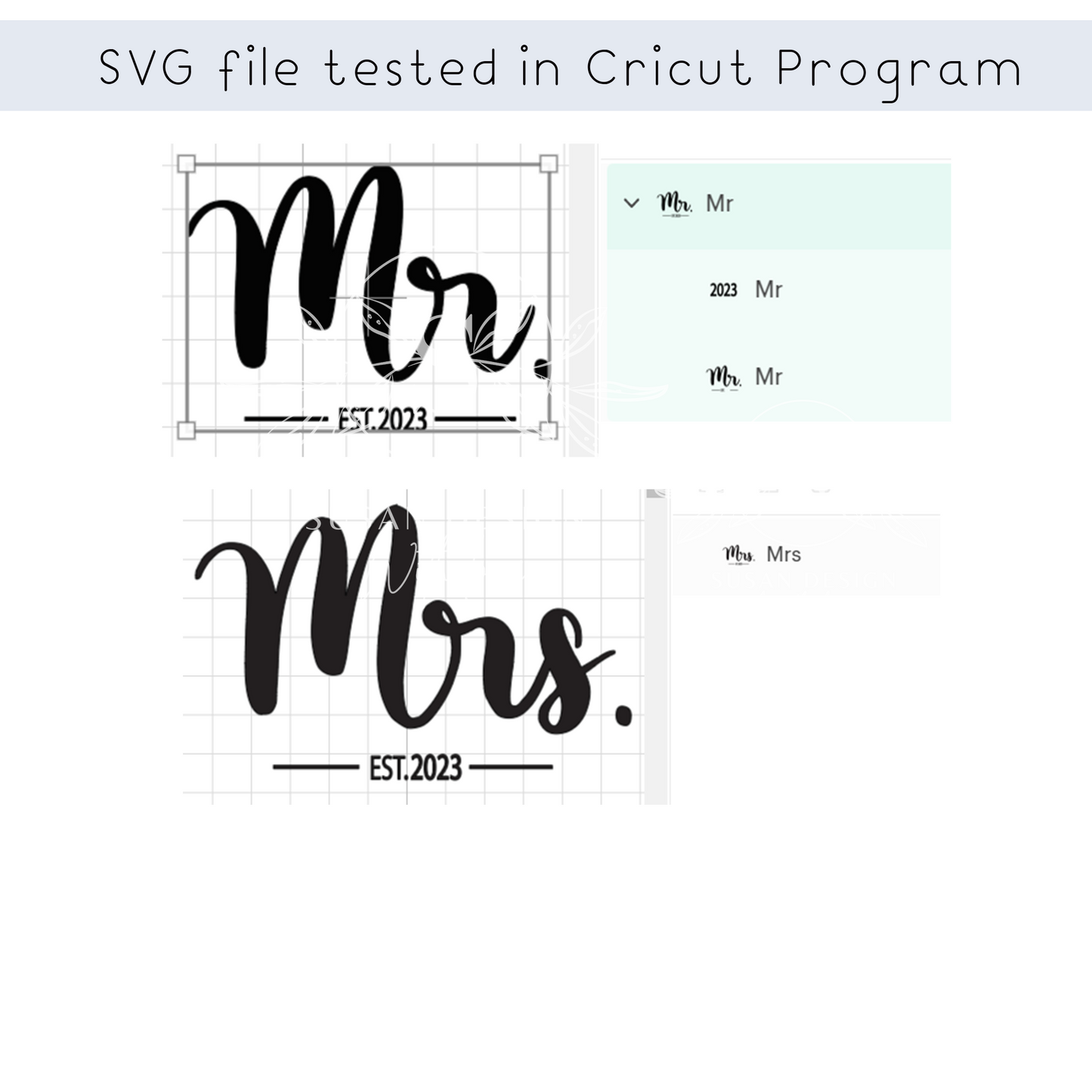 Mr and Mrs Est 2023 svg, bride and groom svg