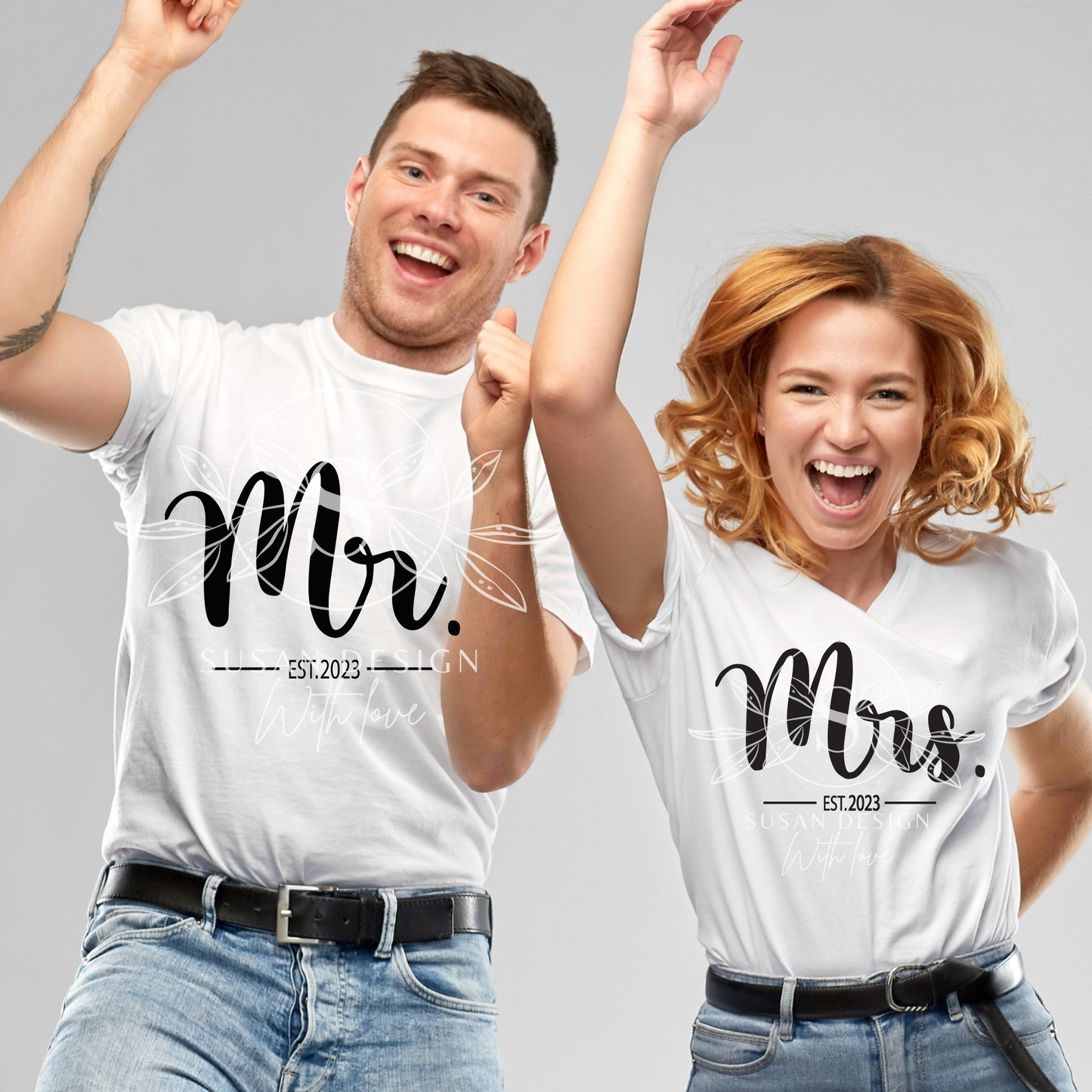 Mr and Mrs Est 2023 svg, bride and groom svg
