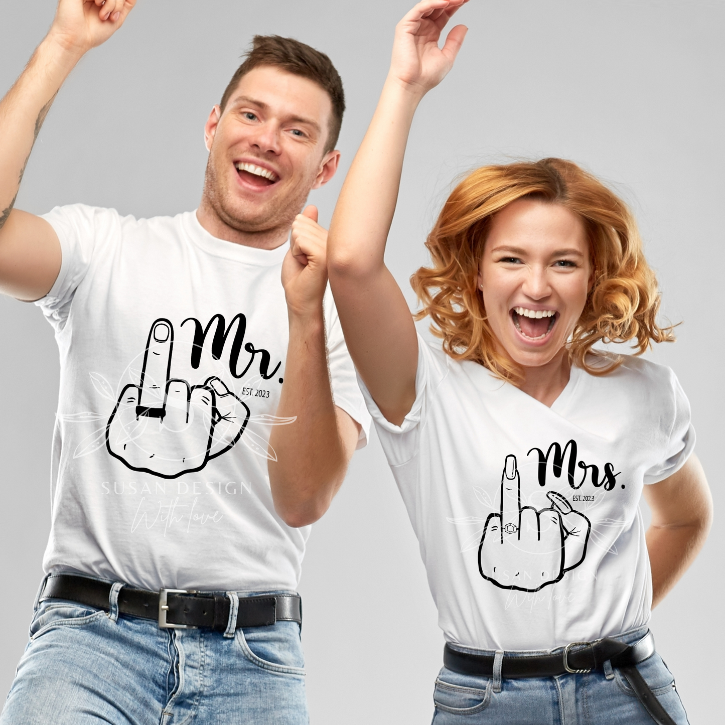 Wedding Finger Hubby and Wifey Est 2023 svg