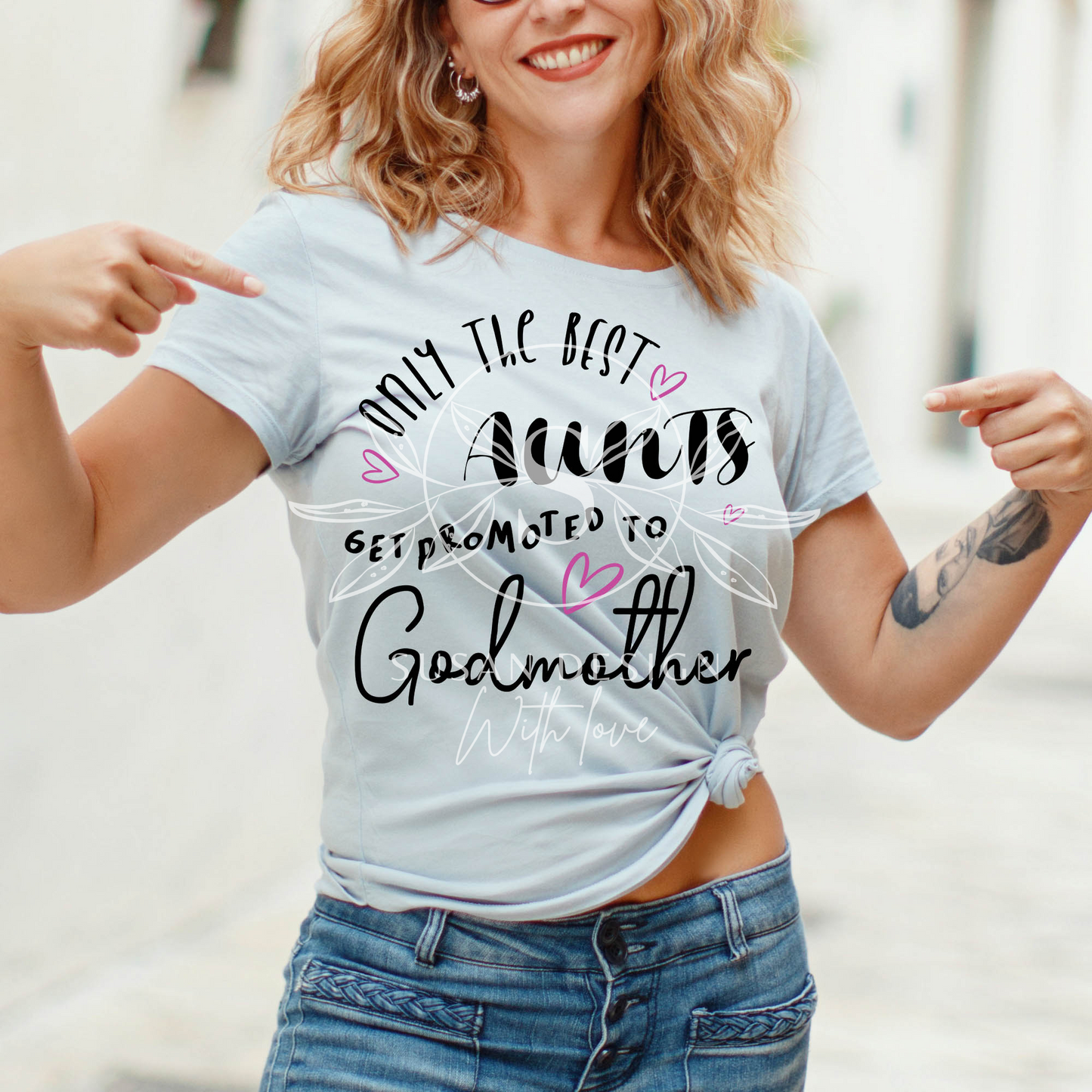 Best aunt Get Promoted to Godmother SVG, Christening SVG