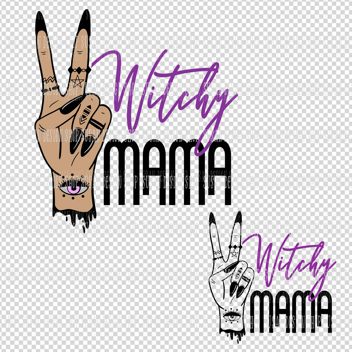 Witchy Mama, Peace, SVG, Halloween Design