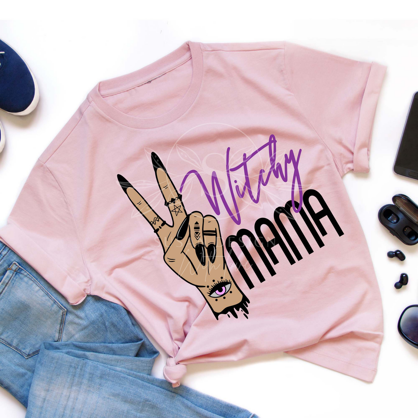 Witchy Mama, Peace, SVG, Halloween Design