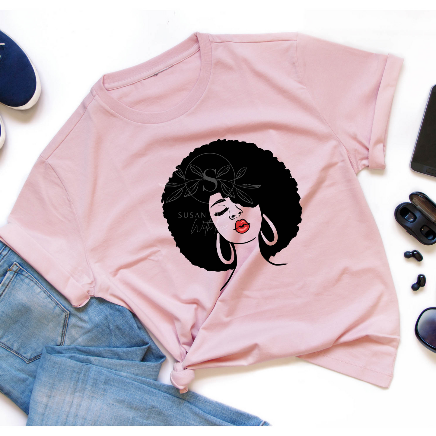 Afro Woman Kissing SVG files for Circut Tshirt design