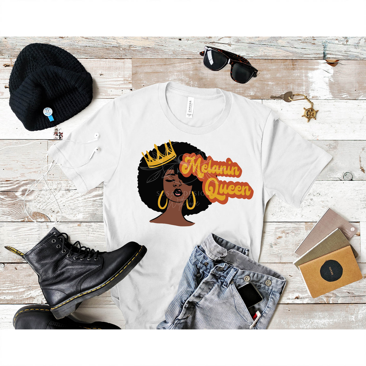 Afro Woman Melanin Queen SVG files for Cricut