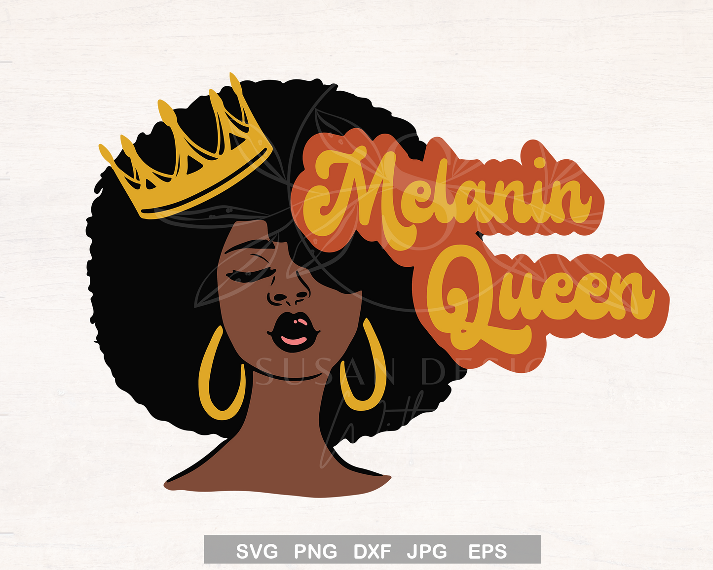 Afro Woman Melanin Queen SVG