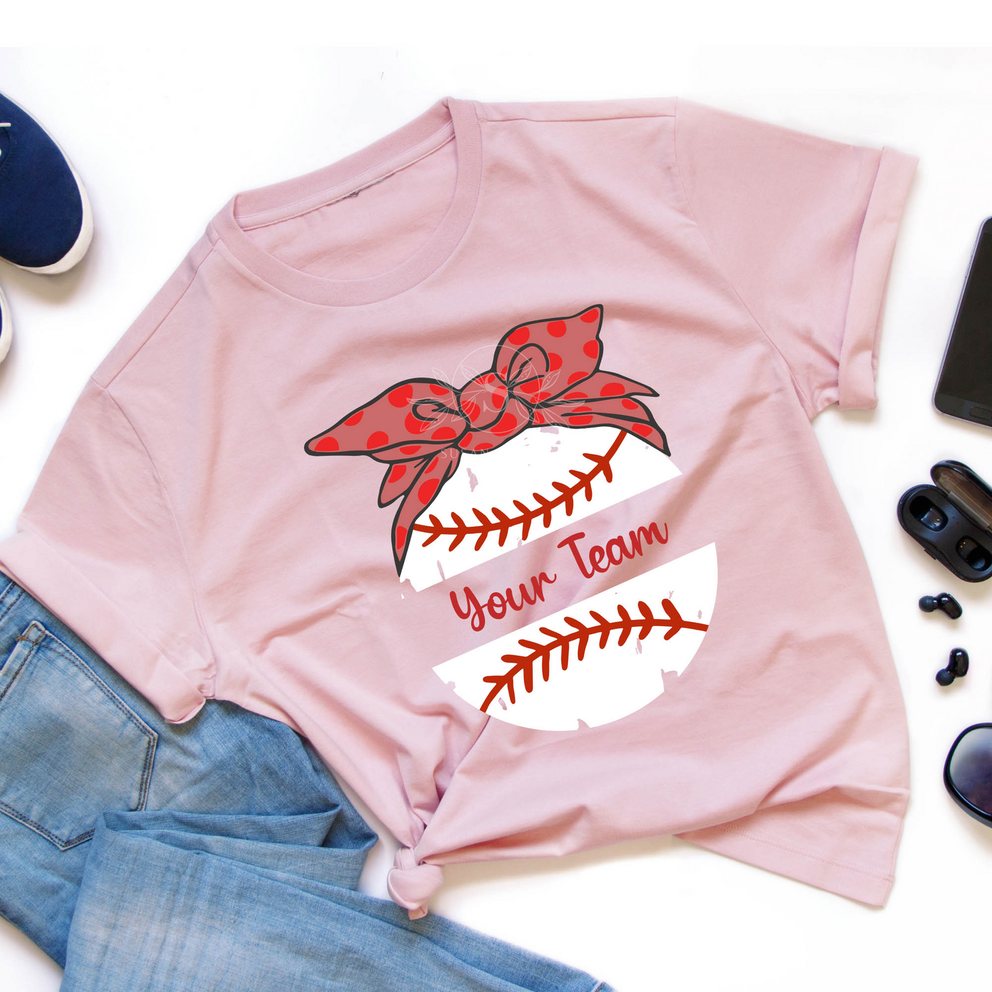 Baseball Bow Headband SVG