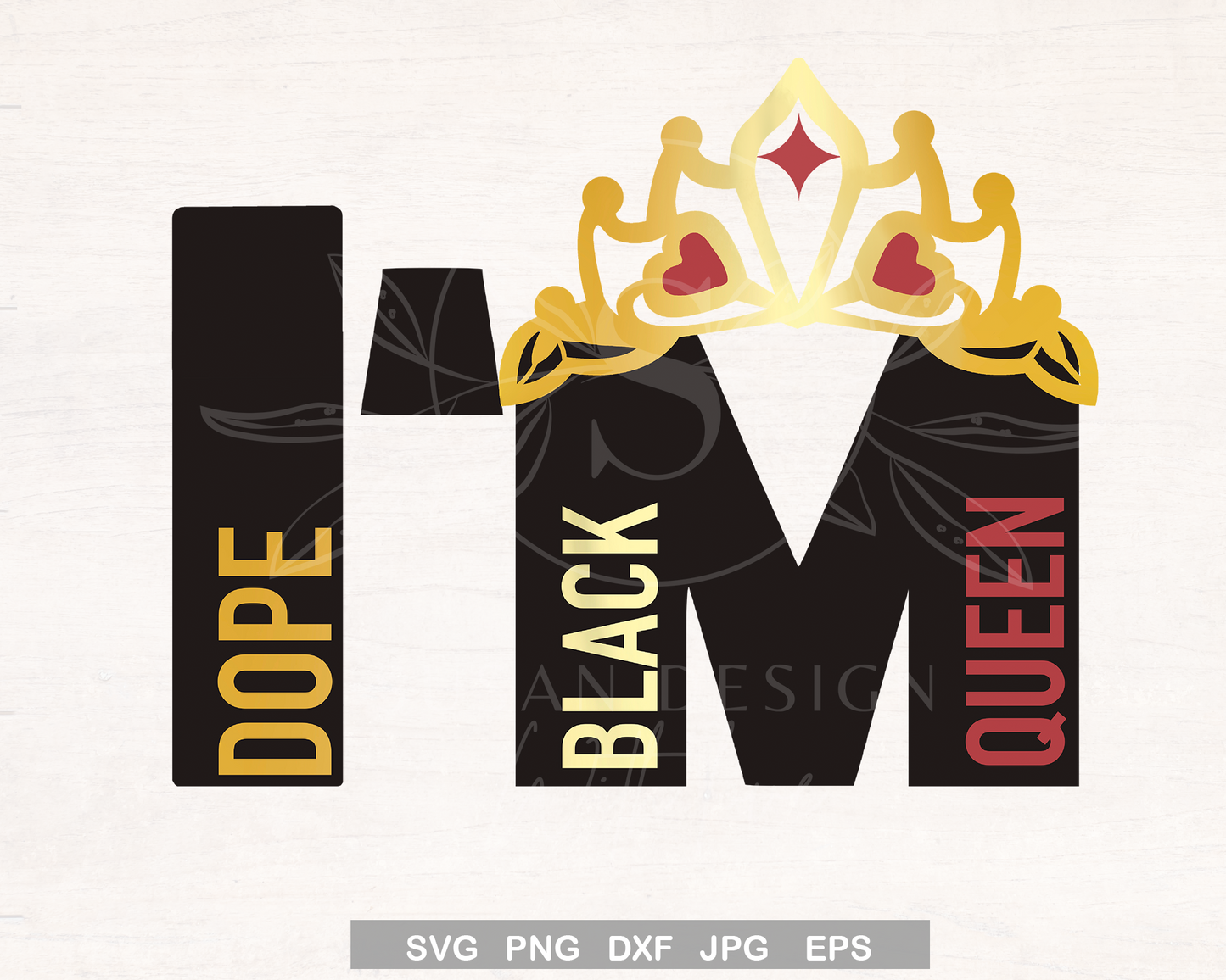 I'm Black Queen SVG file for Cricut shirt design, Blacknificent
