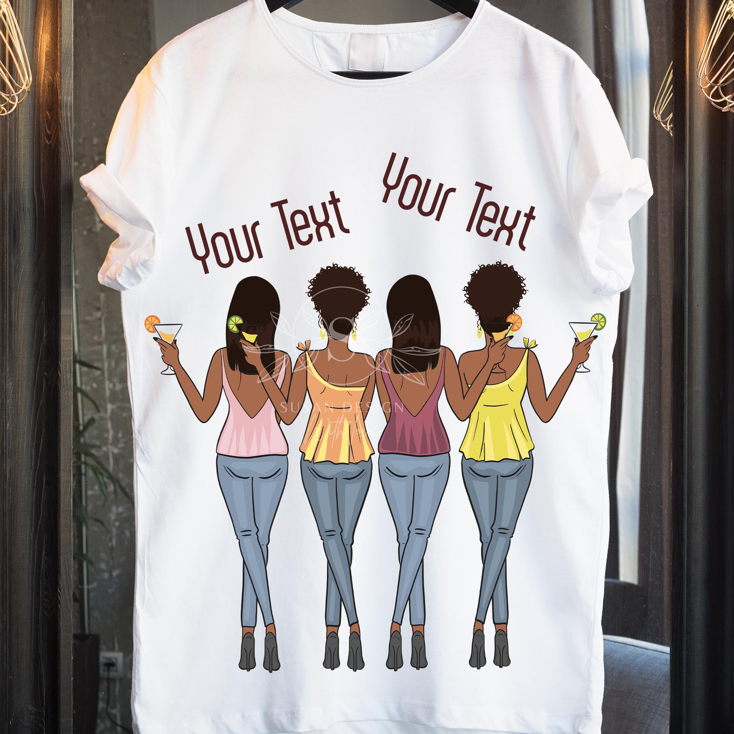 Best Friends in Denim Wine Together SVG, PNG cliparts shirt design