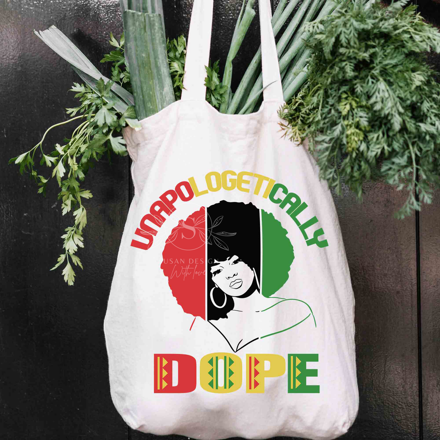 Unapologetically Dope, Afro Woman Puff Hair SVG file for Cricut shirt design