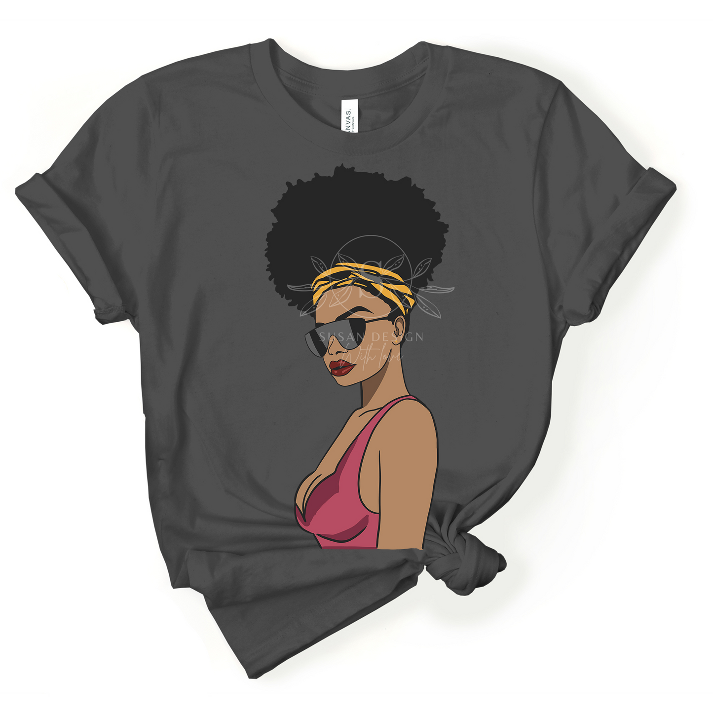 Dope Black Woman with Headwrap and Sunglasses SVG tshirt