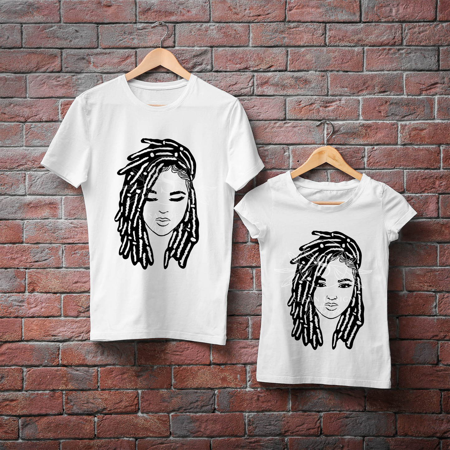 Woman with Locs SVG file for Cricut
