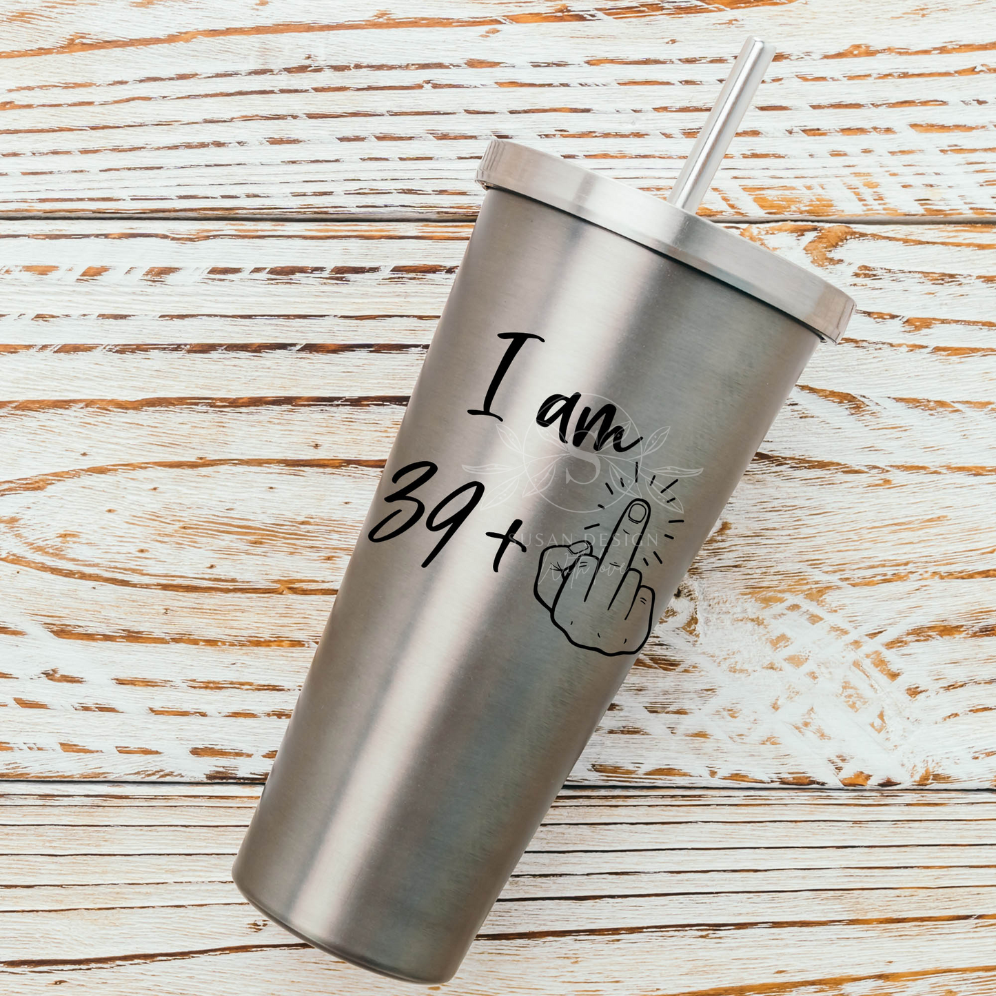 Funny men women middle finger 40th Birthday SVG