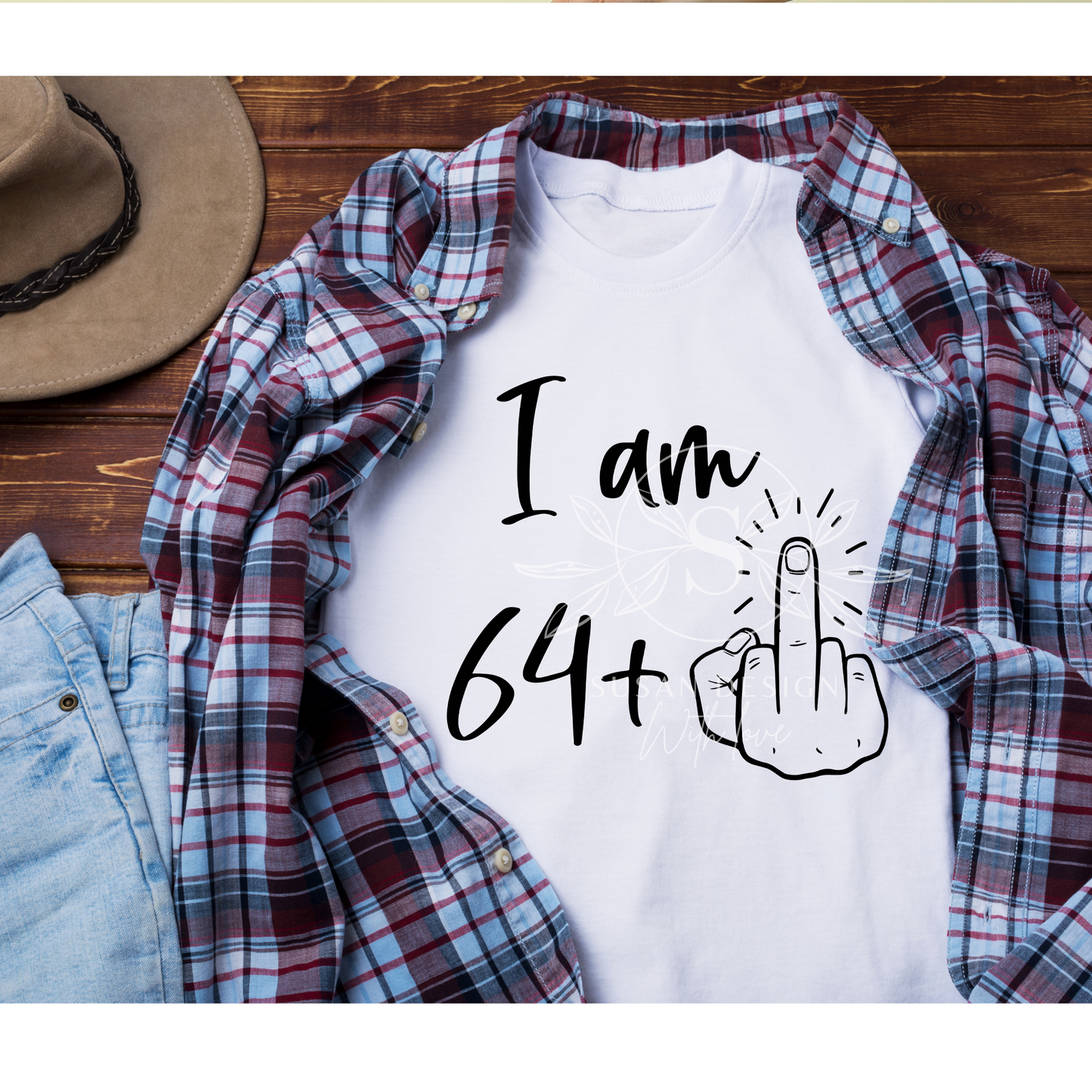 Funny men women middle finger 65th Birthday SVG