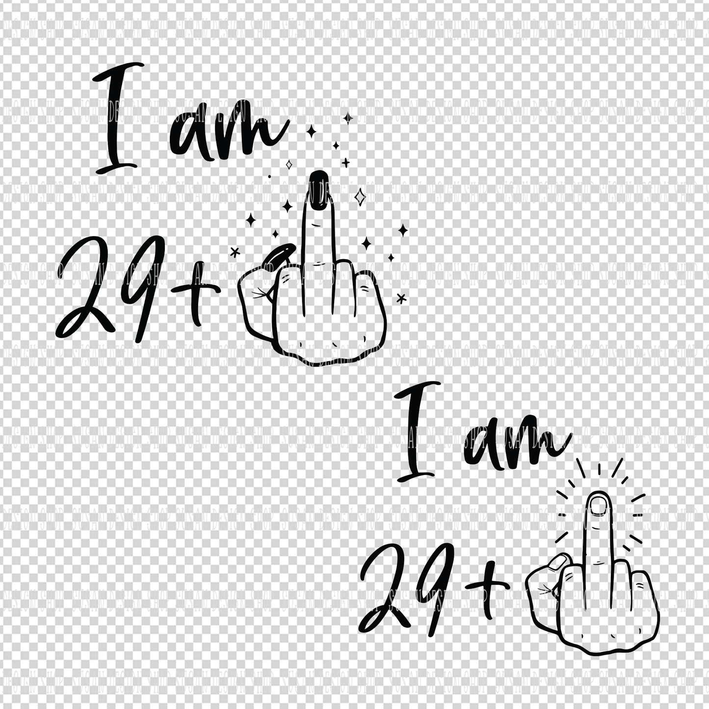 Funny men women middile finger 30th Birthday SVG