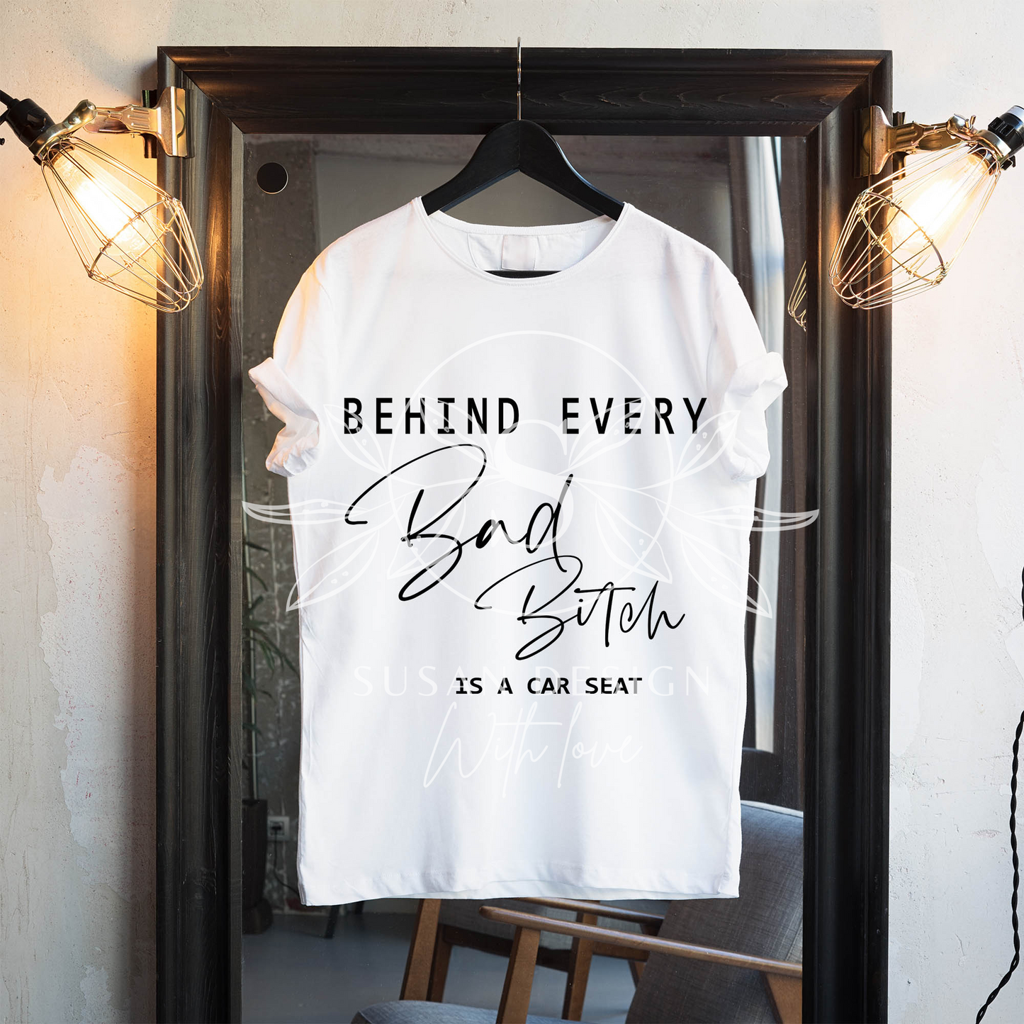 Behind Every Bad B Is A Car Seat SVG, Funny mom life