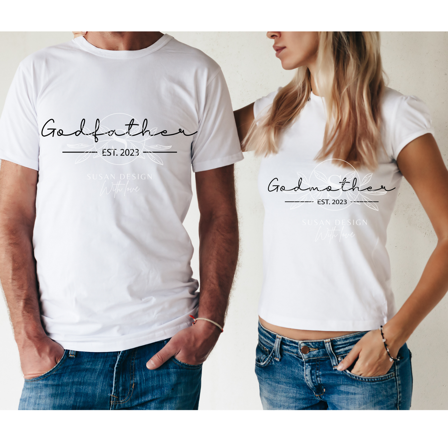 Godfathers Godmother Est 2023, Christening SVG