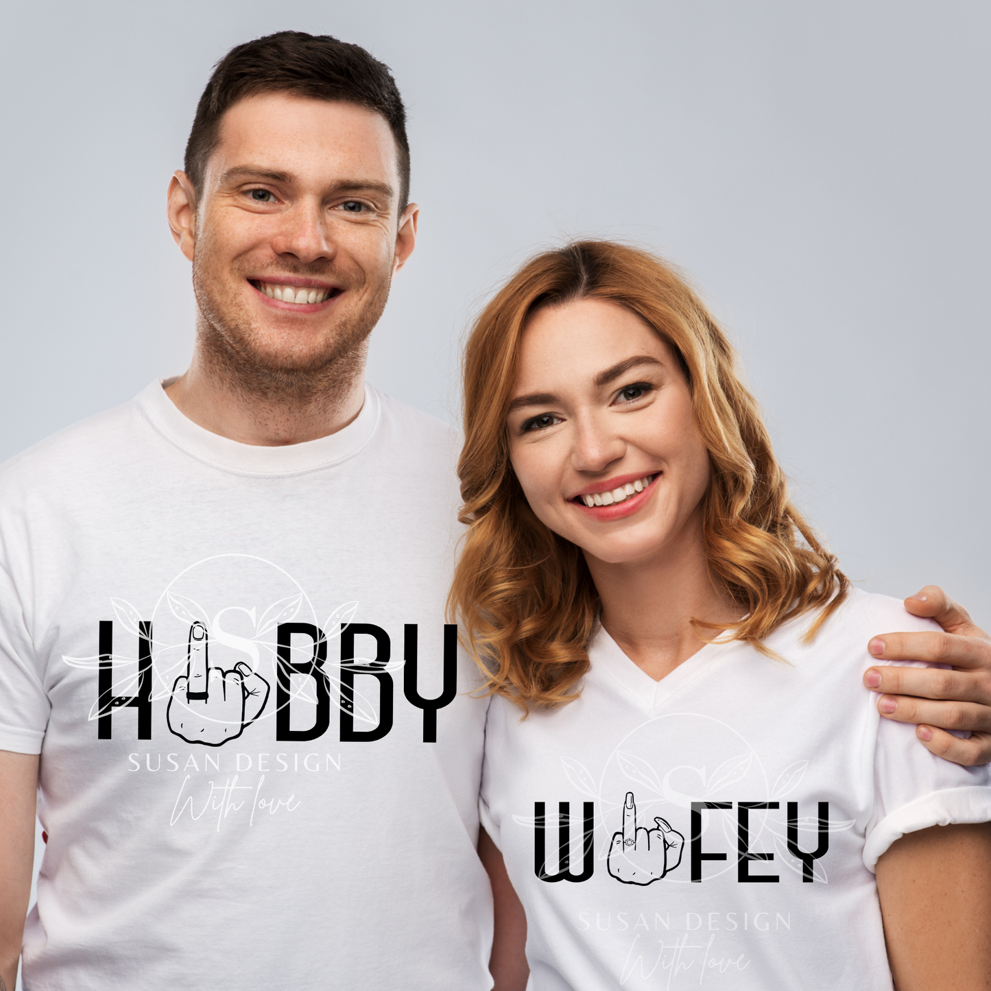 Wedding finger Hubby Wifey Svg