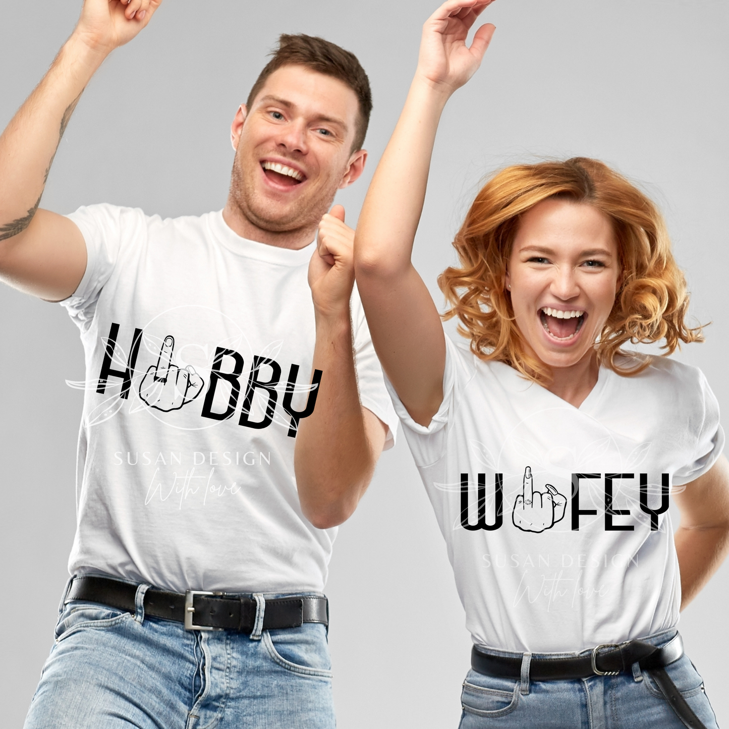 Wedding finger Hubby Wifey Svg