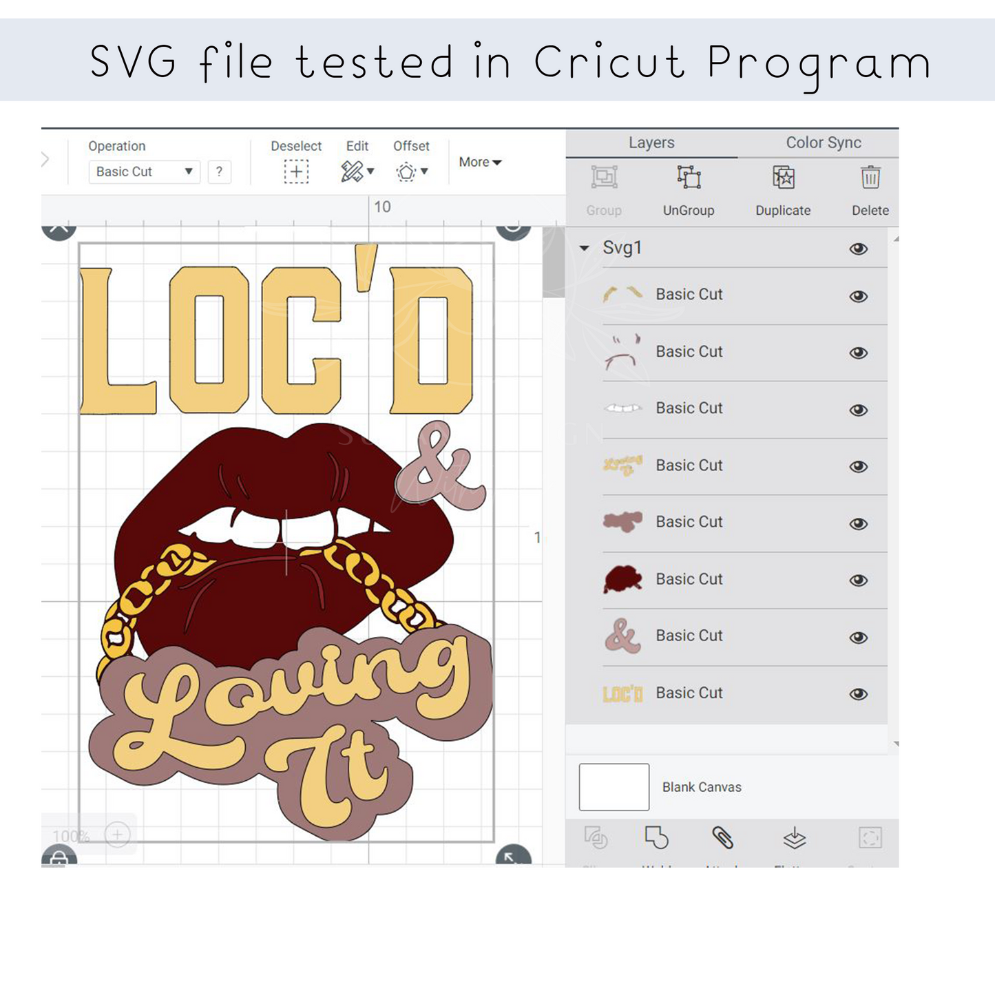 Loc'd and Loving It SVG Quote file for Cricut