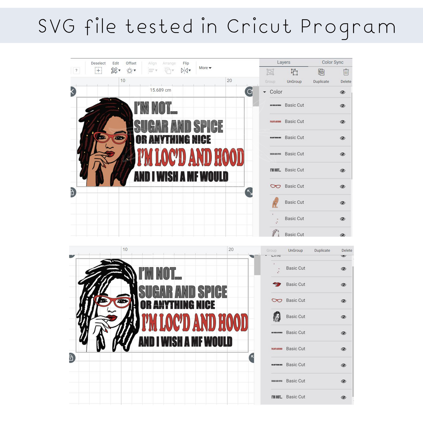 Black Woman Dreadlock Eye Glasses SVG, I'm loc'd and hood