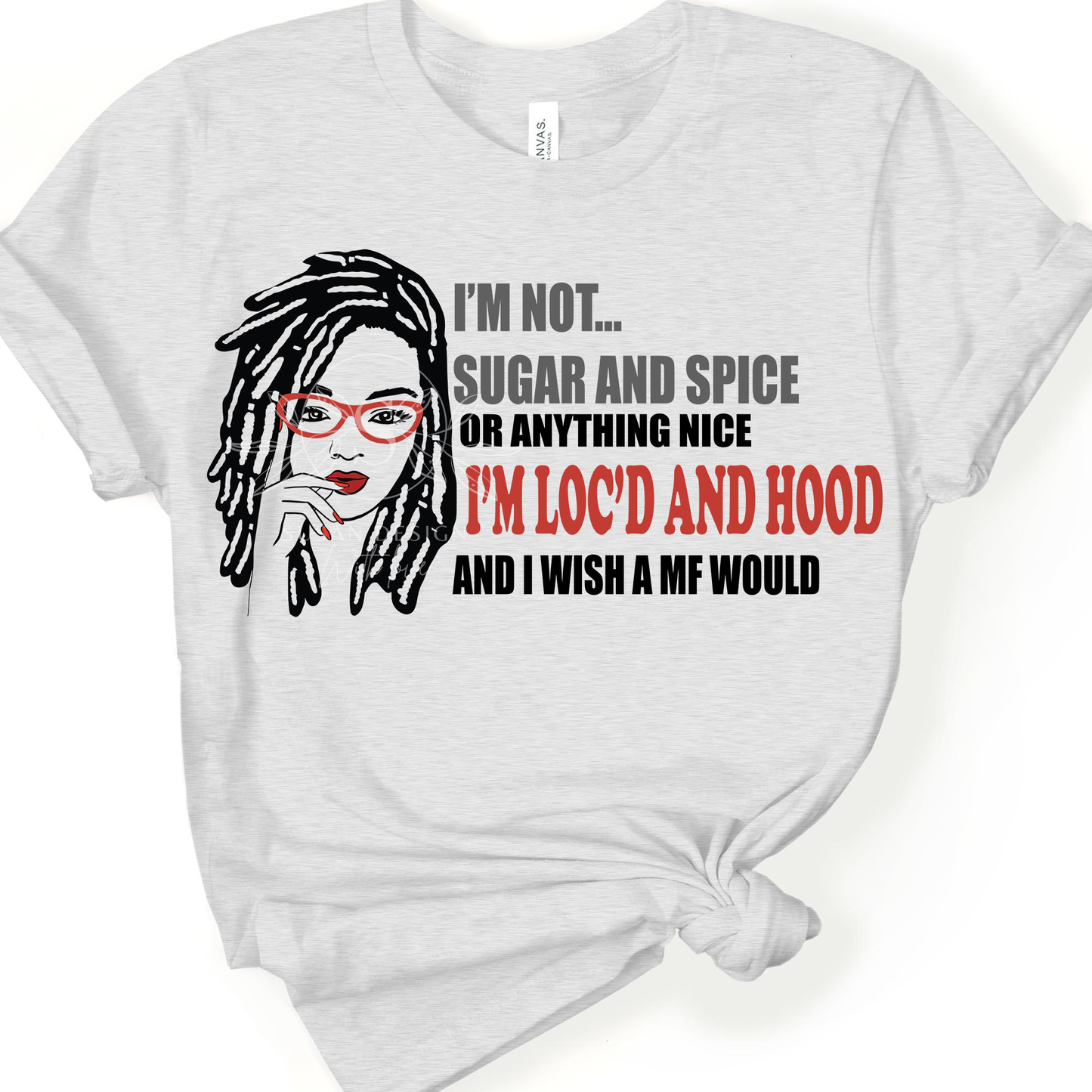 Black Woman Dreadlock Eye Glasses SVG, I'm loc'd and hood