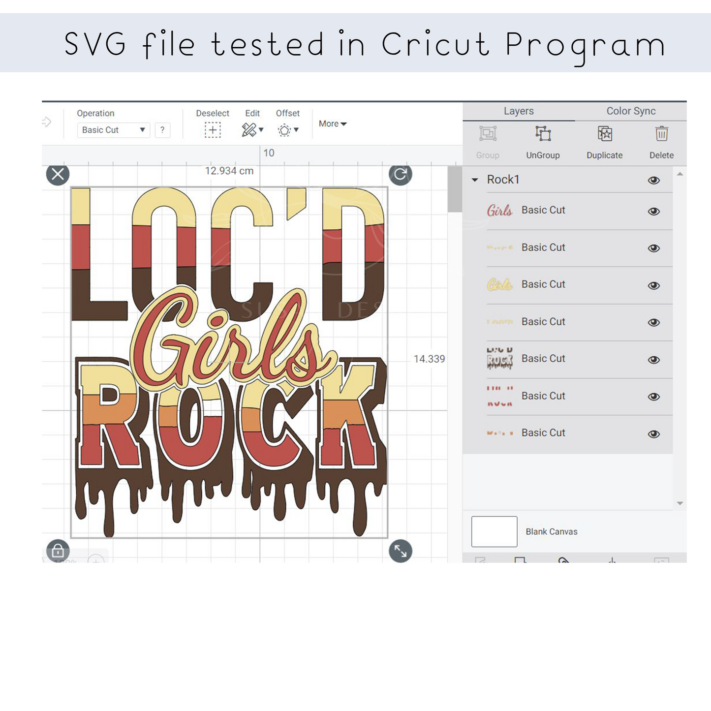 Loc'd Girls Rock Dripping SVG Quote file for Cricut