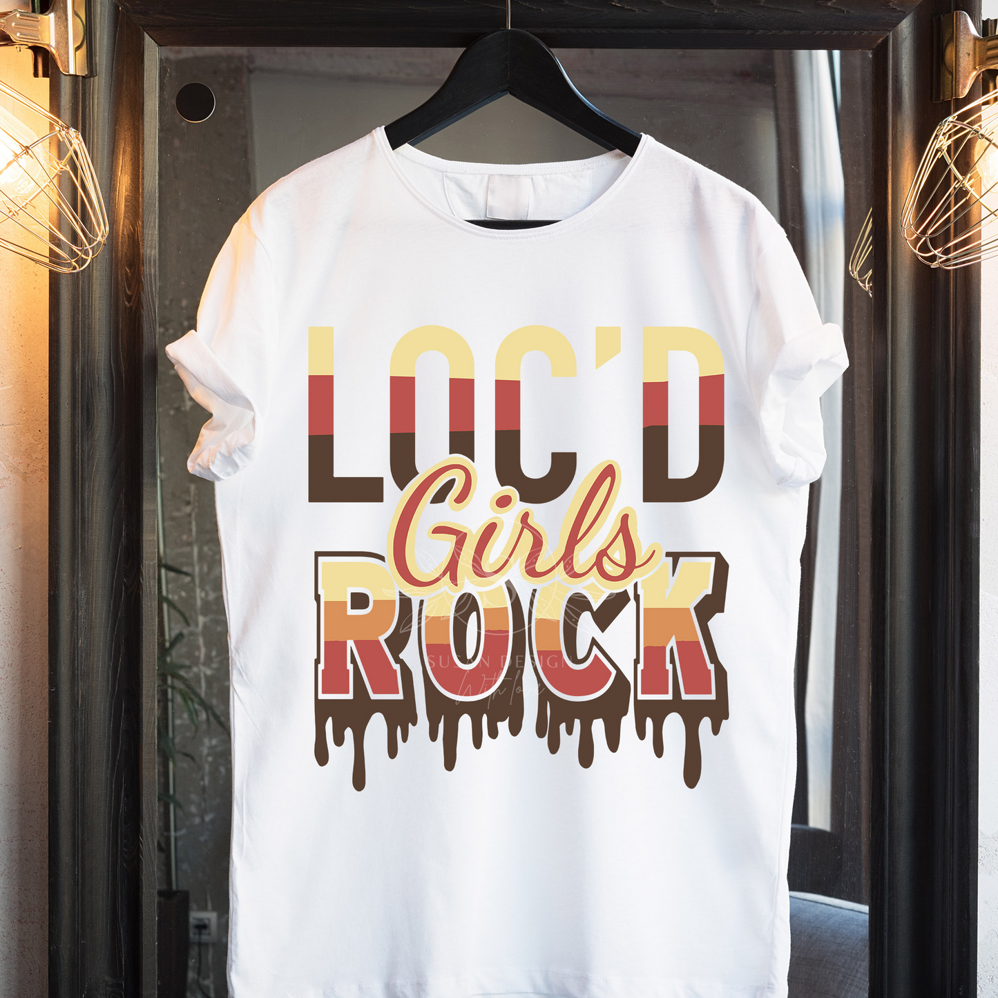 Loc'd Girls Rock Dripping SVG Quote file for Cricut