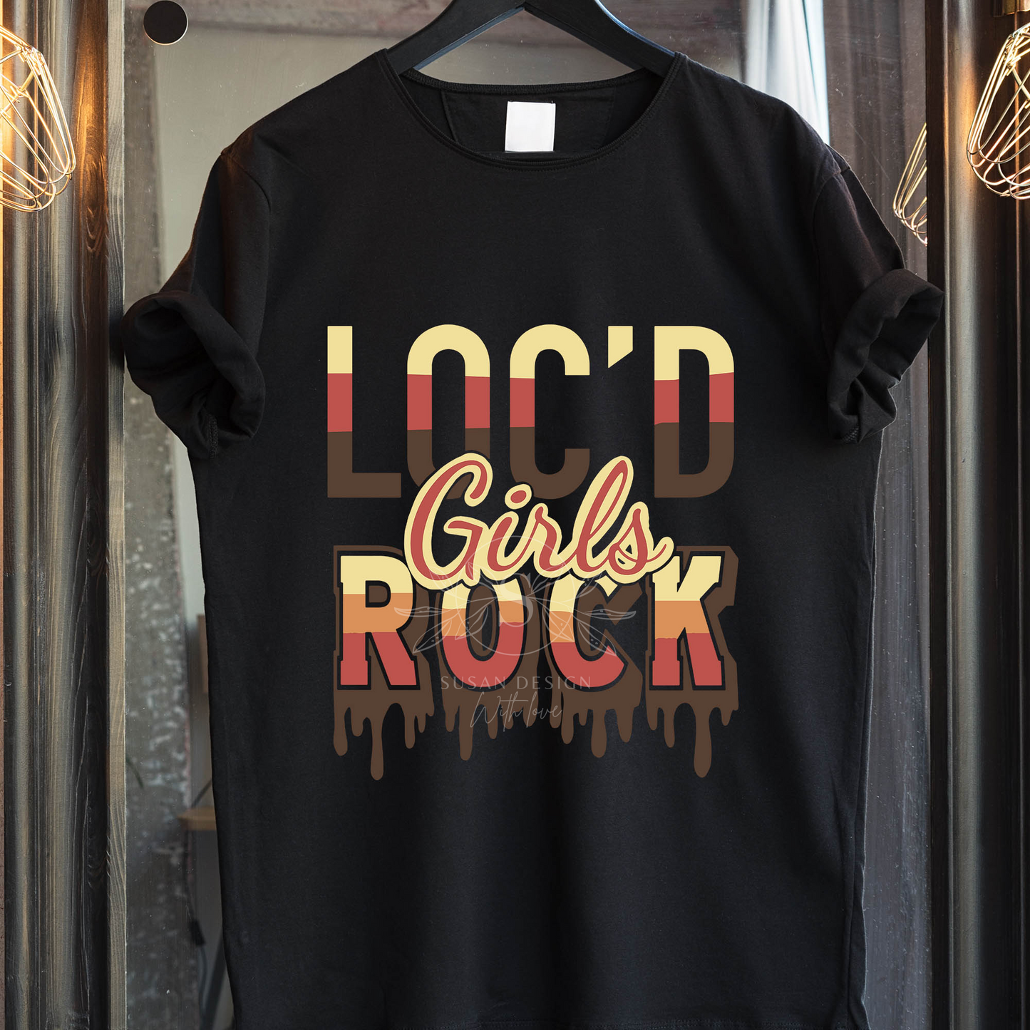 Loc'd Girls Rock Dripping SVG Quote file for Cricut