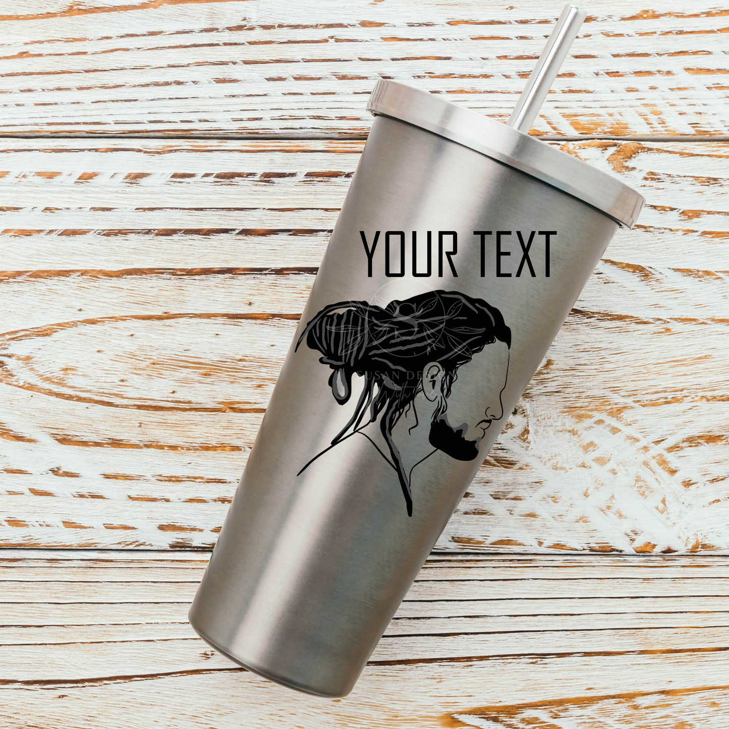 A Man with Locs SVG ONG tumbler design