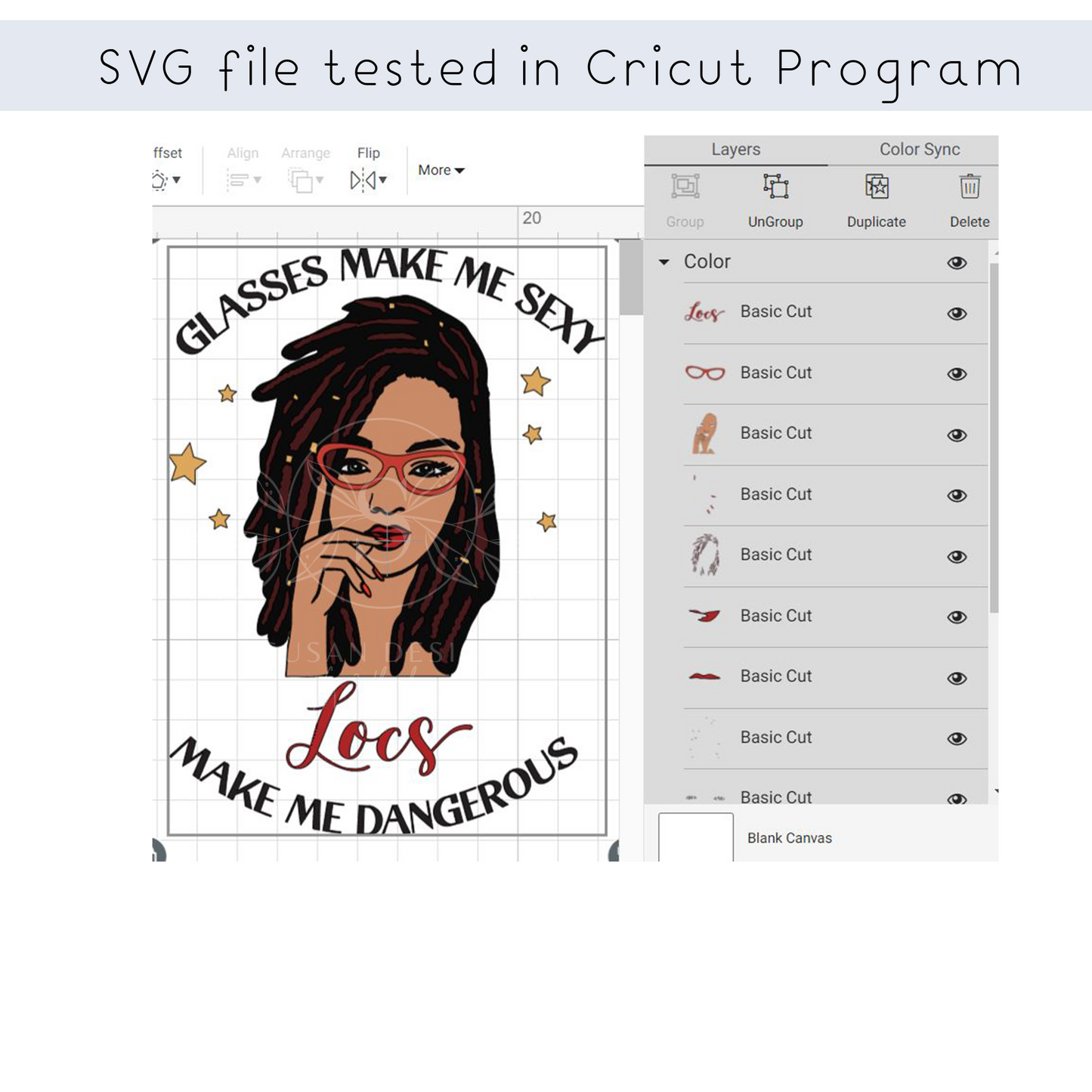 Glasses make me sexy, Locs make me dangerous SVG file for Cricut shirt design