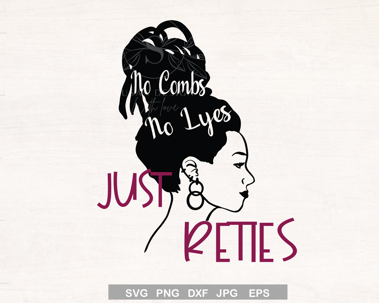 Woman High Dreadlock SVG file for Cricut