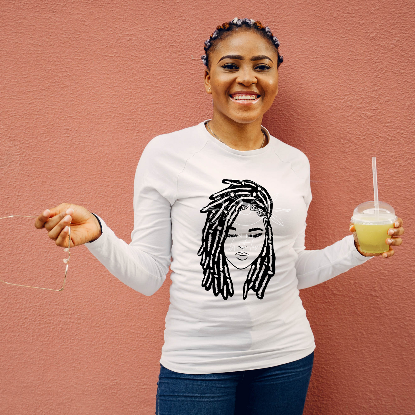 Woman with Locs SVG file for Cricut