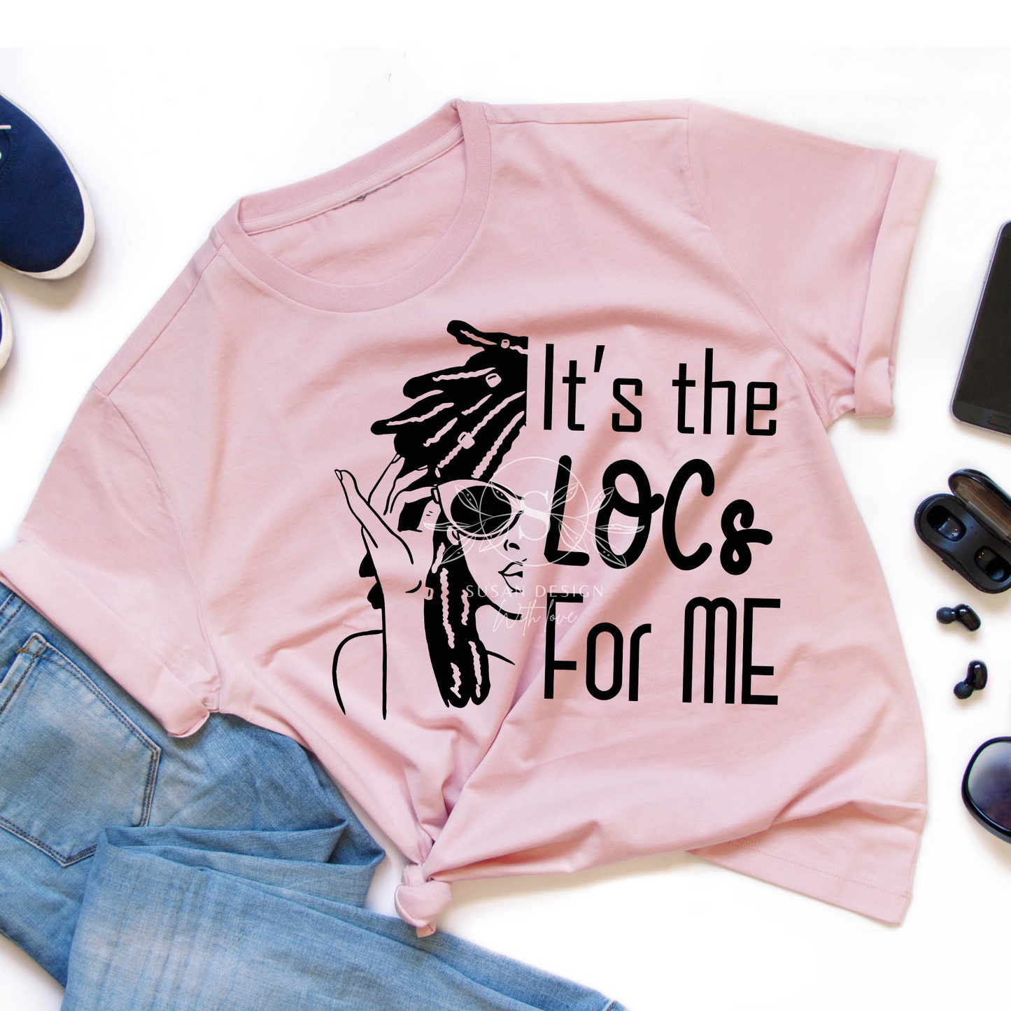 It is the Loc for Me SVG, Black and Loc'd SVG Tshirt Black and White Design