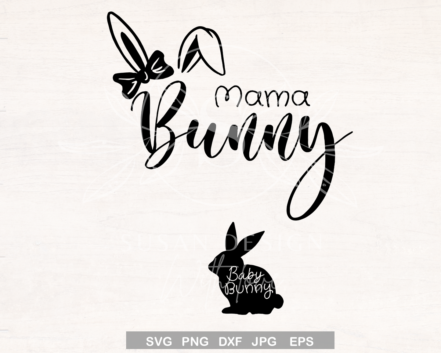 Mama Bunny, Baby Bunny, Pregnancy, SVG