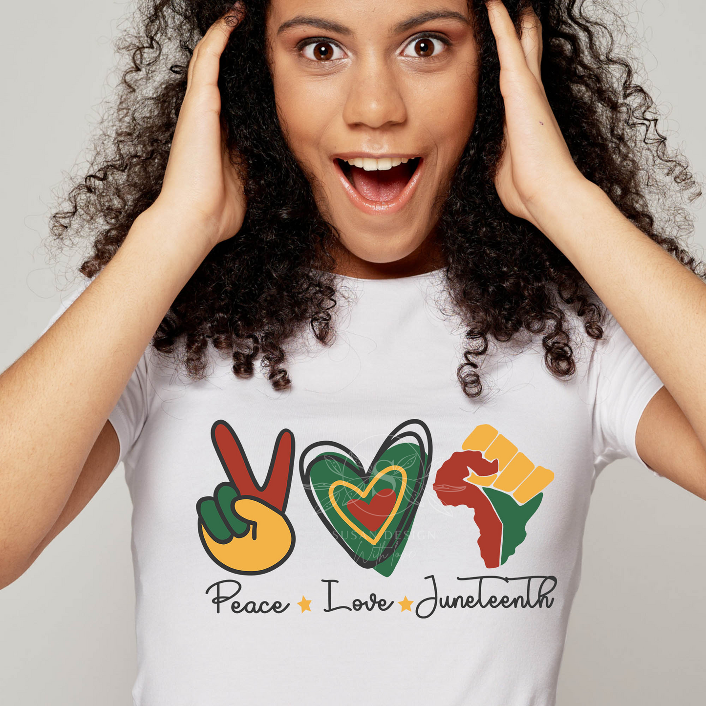 Peace Love Juneteenth SVG file for Circut
