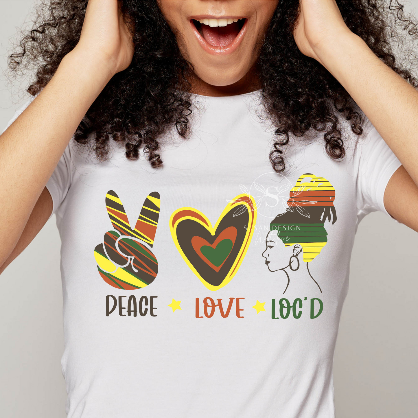 Peace Love Locs SVG Bundle, Woman Dreadlock Design