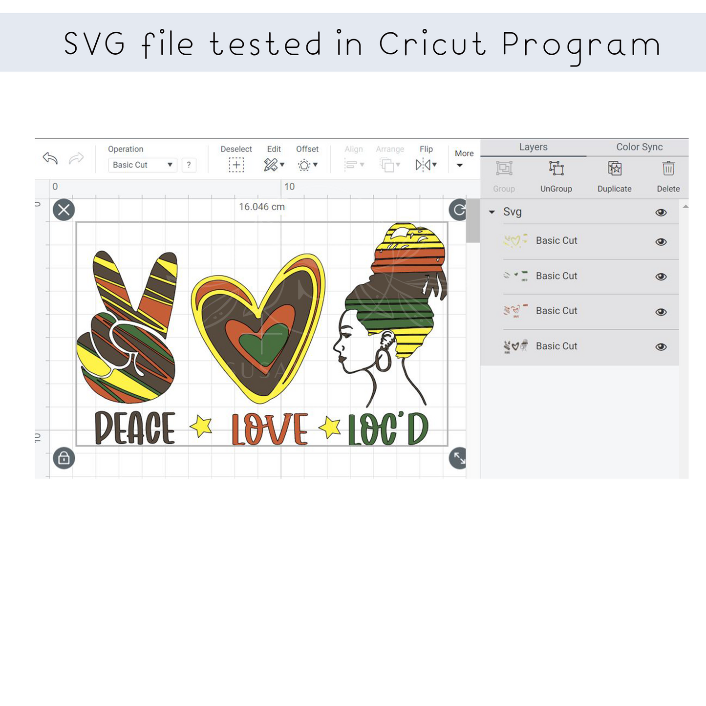 Peace Love Locs SVG Bundle, Woman Dreadlock Design
