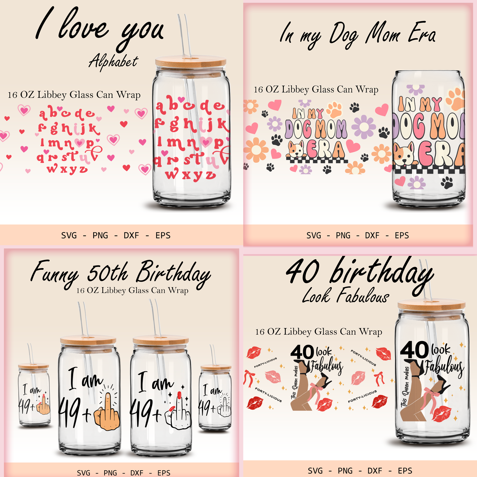 16oz Libbey Glass Can Design – SVG-PNG Susandesign
