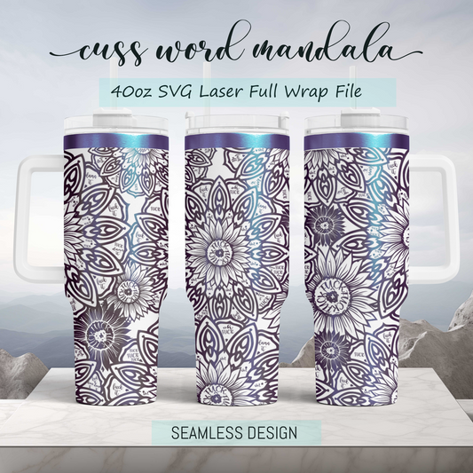 <p data-mce-fragment="1">Funny Cuss words mandala Sunflower 40oz Tumbler Laser Engraved Full Wrap Seamless Design, SVG Laser PNG sublimation<br></p> <p data-mce-fragment="1">&nbsp;</p>