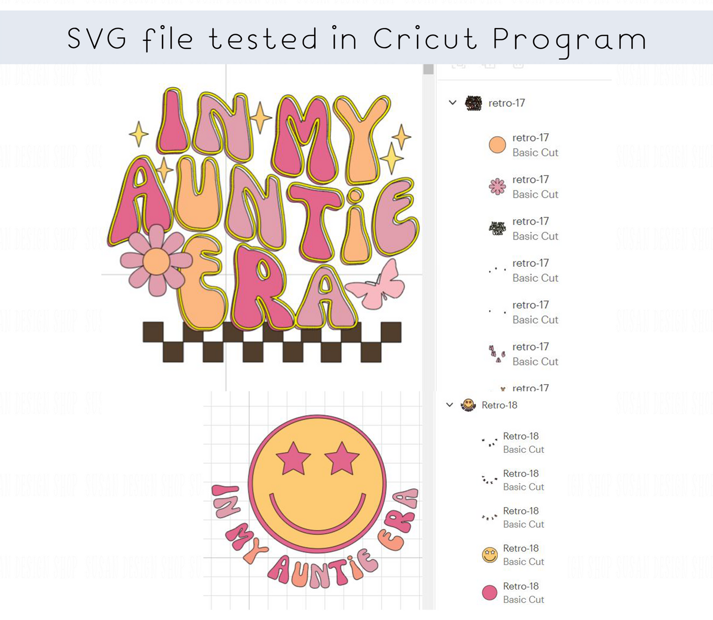 In My Auntie Era SVG, Smile face Aunt Svg, Aunt Era Svg, Cool Aunt Club Svg, Trendy Svg, Funny Aunt Svg, svg file for cricut, Png sublimation