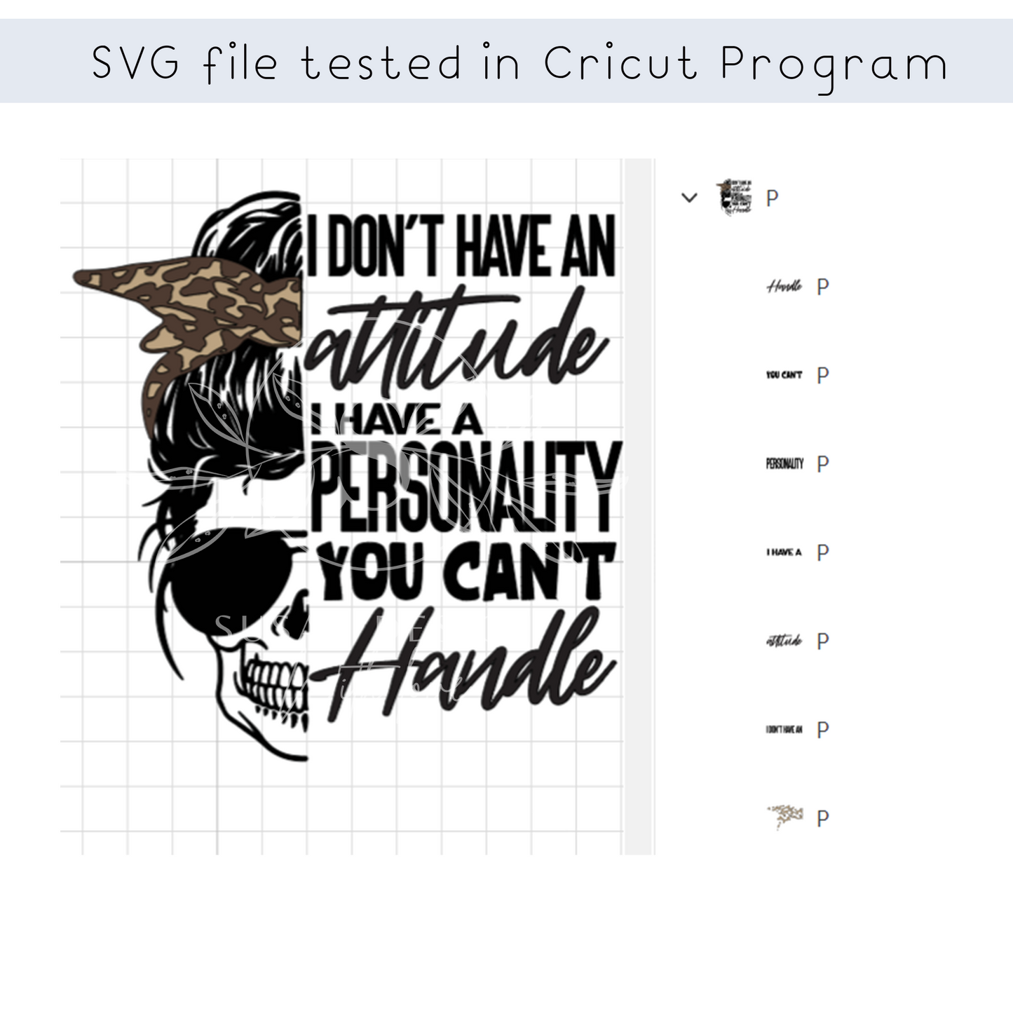 I Don't Have An Attitude Sarcastic Shirt Svg, messy bun, mom life, Snarky Humor SVG, SVG files for Cricut, PNG sublimation