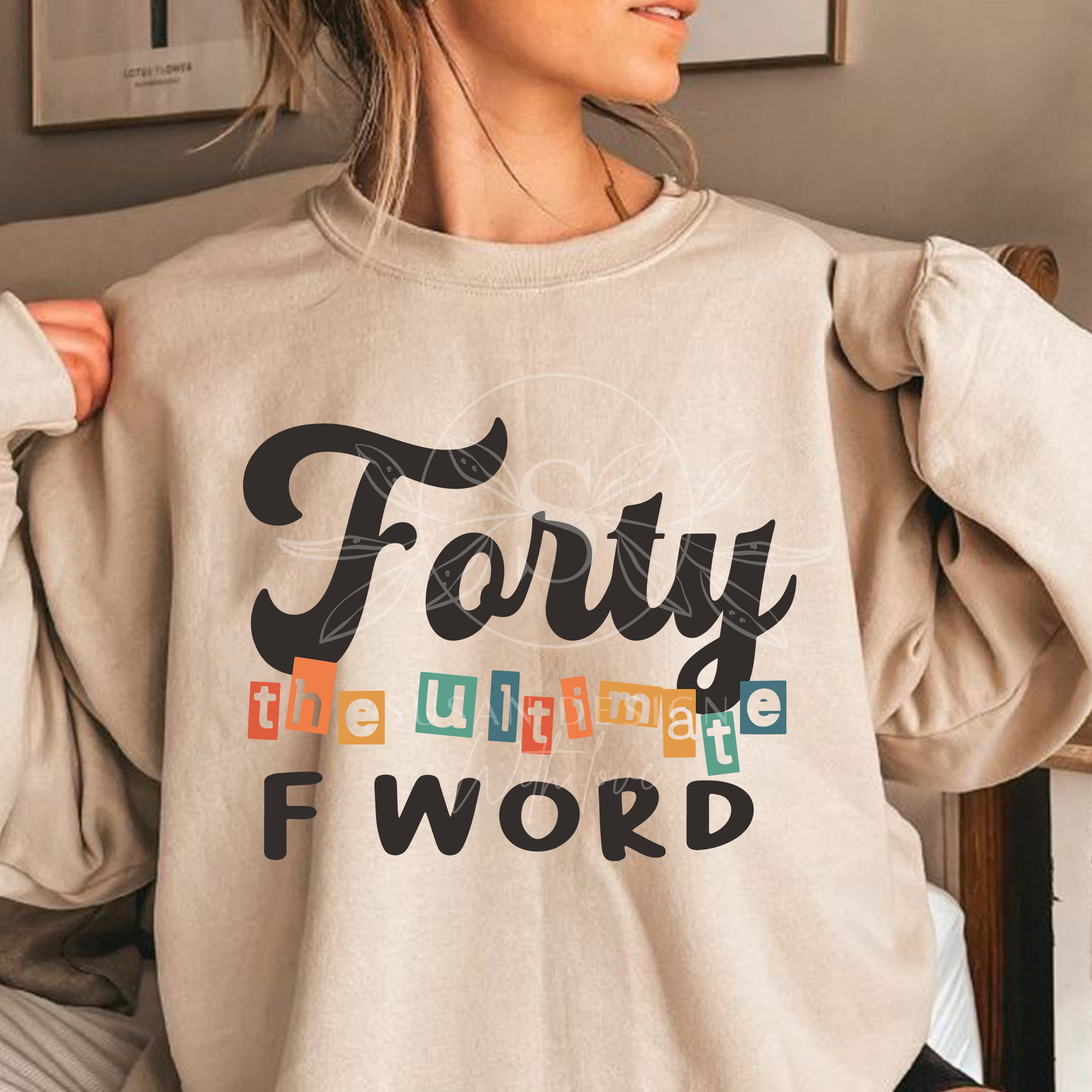 Retro Funny 40th Birthday SVG, Forty The Ultimate F Word Svg