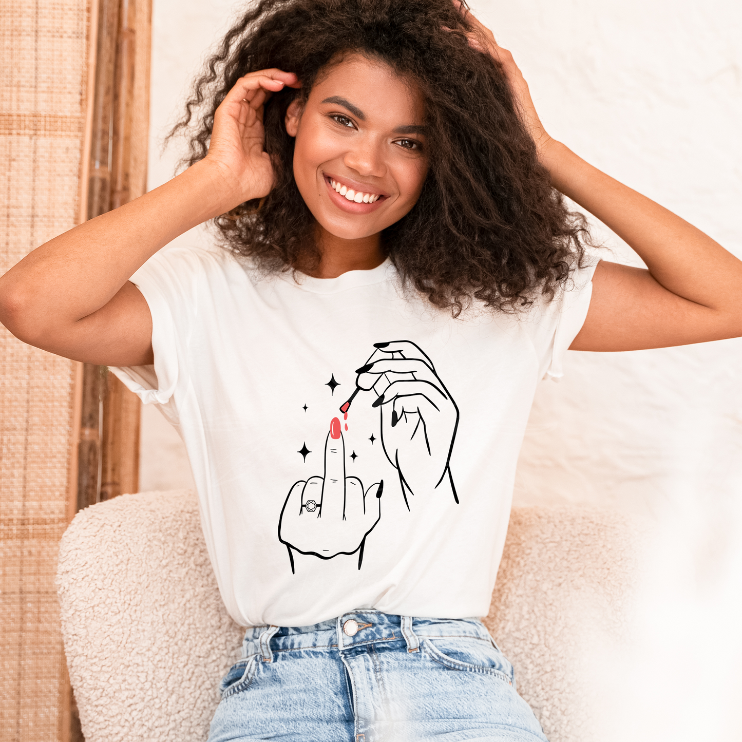 Feminist T-Shirt Diamond Ring Svg, Nail Polish Png, Funny middle finger, Gift For Best Friend, Nail polish svg svg file for cricut, PNG sublimation tshirt tumbler