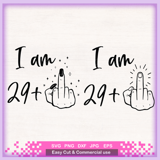 Funny men women middle finger 30th Birthday SVG