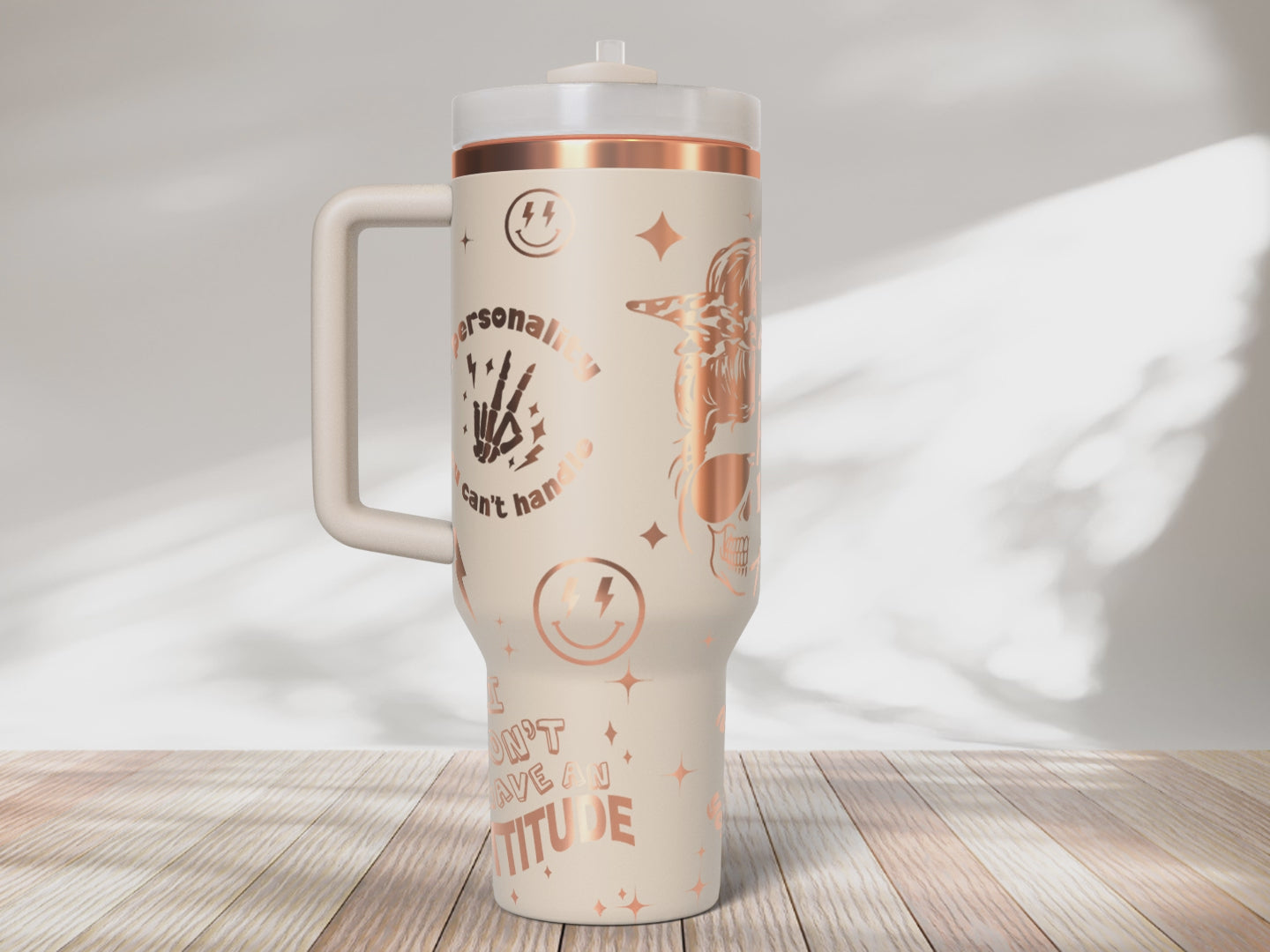 I Don't Have An Attitude Sarcastic Funny Adult Humor Skeleton 40oz Tumbler SVG Laser Engraved Full Wrap Seamless,PNG sublimation 